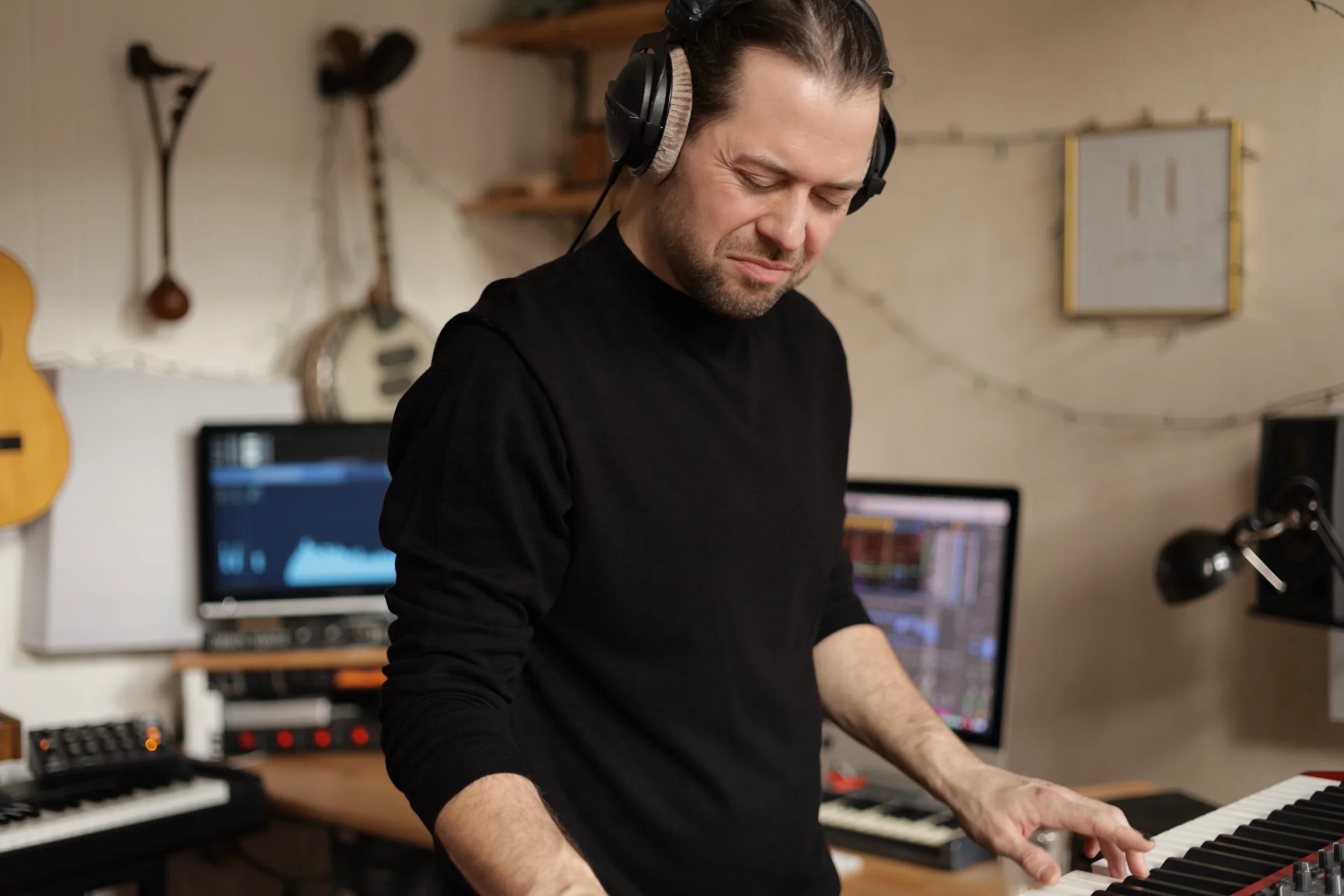 Studio mit Kopfhörern